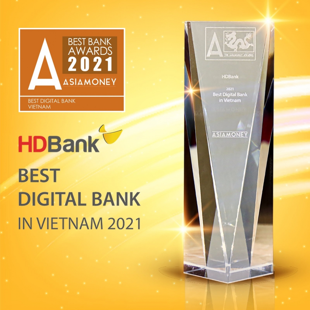 Đẩy mạnh chuyển đổi số, HDBank đạt giải thưởng Ngân hàng số tốt nhất Việt Nam 2021