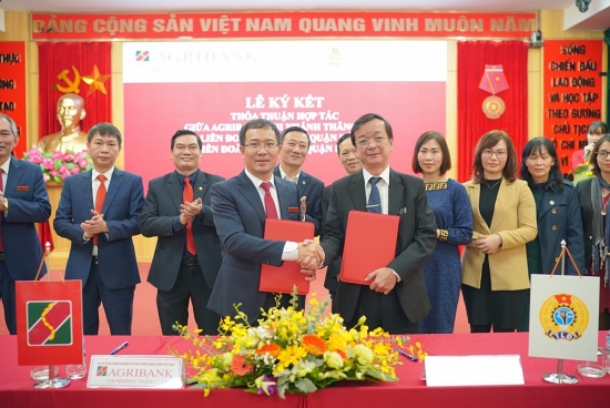 Liên đoàn Lao động quận Đống Đa, Ba Đình và Agribank Chi nhánh Thăng Long ký kết thoả thuận hợp tác
