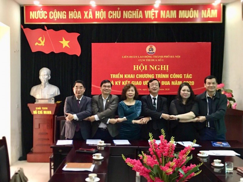 Cụm thi đua số 1 LĐLĐ thành phố Hà Nội ký giao ước thi đua năm 2020