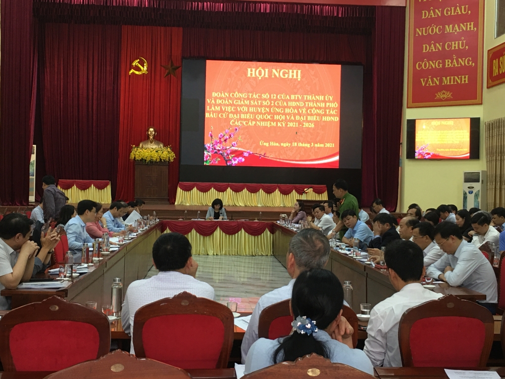 Huyện Ứng Hoà chuẩn bị kỹ lưỡng và đảm bảo tiến độ công tác bầu cử
