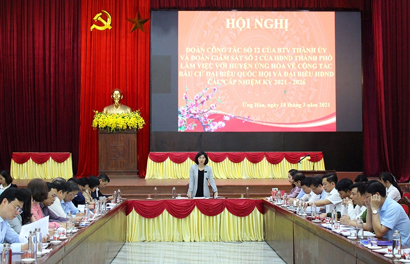 Huyện Ứng Hòa chú trọng công tác tuyên truyền về bầu cử