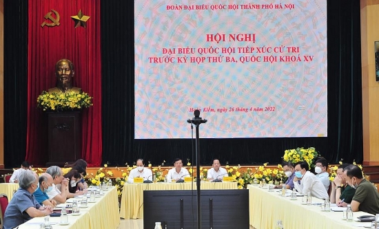 Các đại biểu Quốc hội tiếp xúc cử tri địa bàn Hoàn Kiếm, Long Biên, Đông Anh