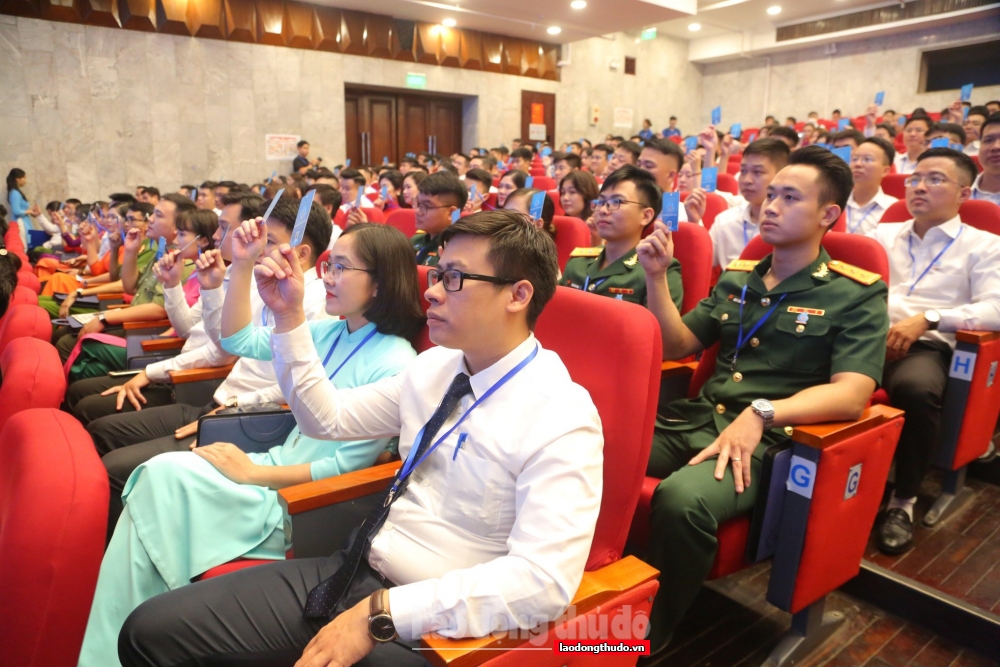 Đại hội Đoàn thành phố Hà Nội lần thứ XVI có 49,3% đại biểu là Tiến sĩ, Thạc sĩ