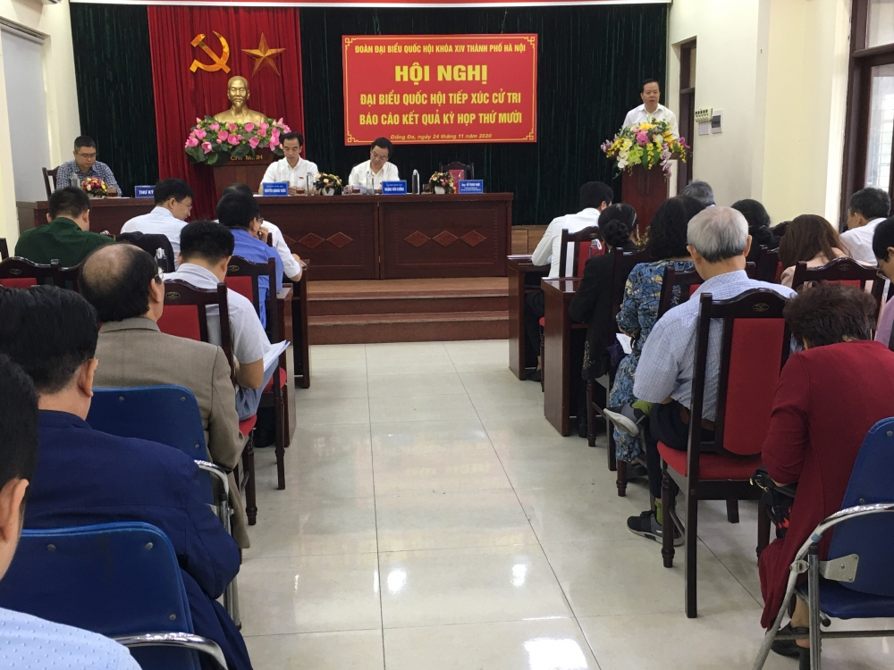 Đoàn đại biểu Quốc hội Thành phố Hà Nội tiếp xúc cử tri quận Đống Đa