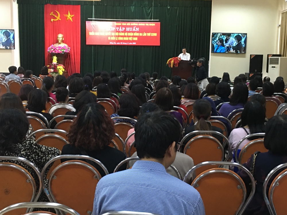 Tập huấn Nghị quyết Đại hội Đảng bộ quận Đống Đa lần thứ XXVIII và Điều lệ Công đoàn Việt Nam
