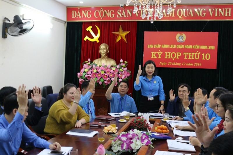 Hội nghị Ban chấp hành lần thứ 10 Liên đoàn lao động quận Hoàn Kiếm