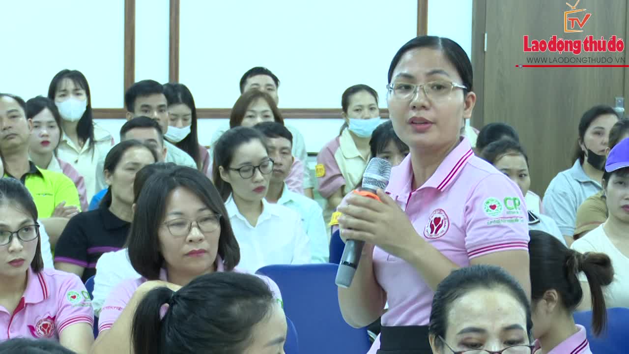 Đối thoại về chính sách pháp luật lao động và bảo hiểm xã hội - Công đoàn các KCN&CX Hà Nội