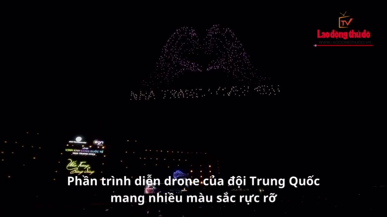 Phần trình diễn drone của đội Trung Quốc