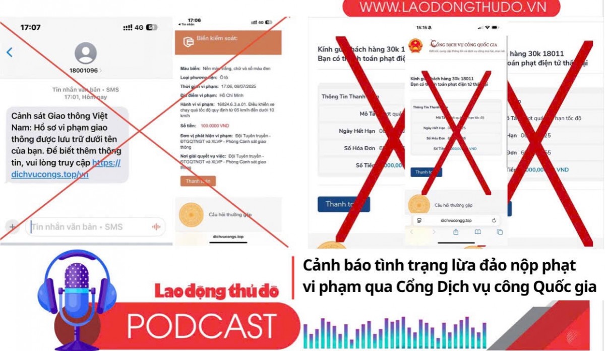 Điểm những tin nổi bật tối ngày 8/8/2025: Cảnh báo tình trạng lừa đảo nộp phạt vi phạm qua Cổng Dịch vụ công Quốc gia