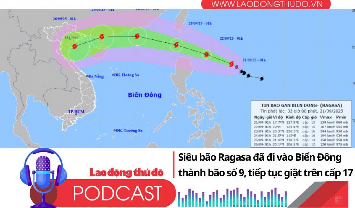 Điểm những tin nổi bật sáng ngày 23/9/2025: Siêu bão Ragasa đã đi vào Biển Đông thành bão số 9, tiếp tục giật trên cấp 17
