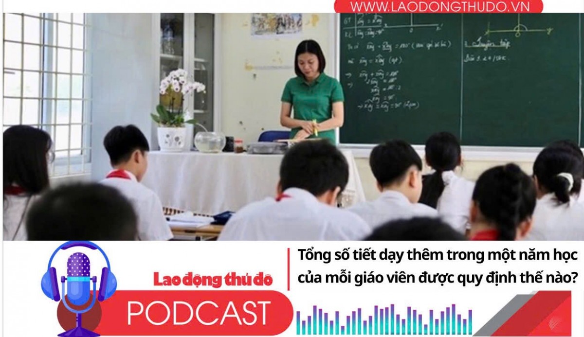 Tổng số tiết dạy thêm trong một năm học của mỗi giáo viên được quy định thế nào