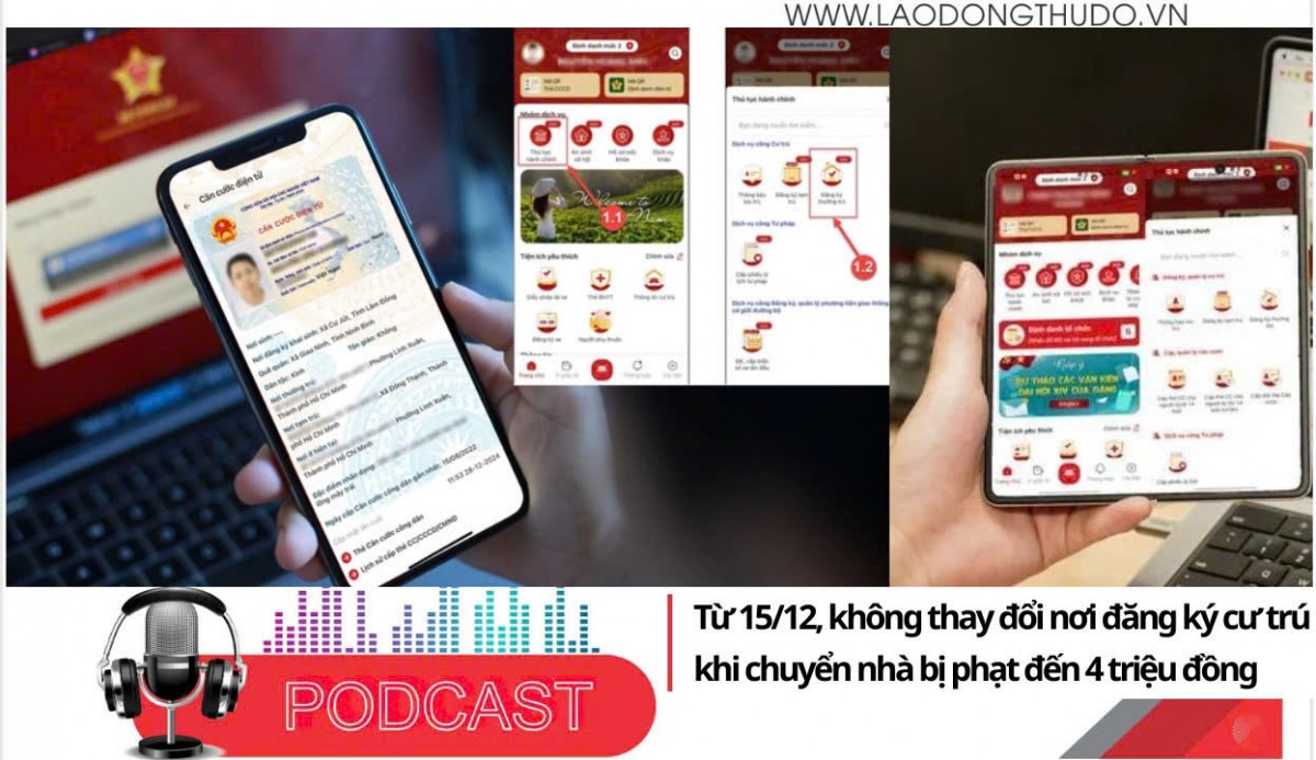 Điểm những tin nổi bật tối ngày 3/12/2025: Từ 15/12, không thay đổi nơi đăng ký cư trú khi chuyển nhà bị phạt đến 4 triệu đồng