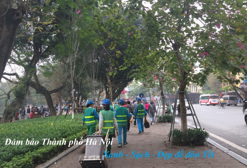 Thành phố Hà Nội đảm bảo xanh sạch đẹp để đón Tết